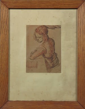 Pieter Haan - Pentekening, Figuren - Ingelijst kopen? Bied vanaf 1!