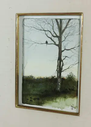 Rien Poortvliet - Gouache en potlood op papier, Boom met vogel - Ingelijst kopen? Bied vanaf 1000!