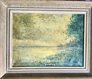 Jan Wingen - Avond aan de plas verkocht voor € 85!