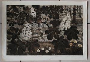 Roelf Gerbrands - Hertenkamp in de Haarlemmer Hout met bloeiende kastanje kopen? Bied vanaf 85!