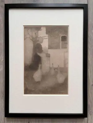 AcheterJan Mankes - Originele Heliogravure Ganzenliesje 1923? Enchérissez de 120!