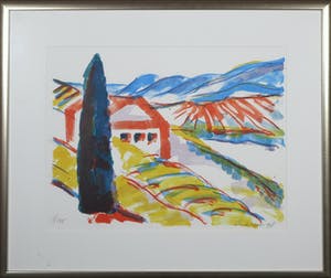 Jan Cremer - Zeefdruk, La Luce di Toscana - Ingelijst kopen? Bied vanaf 120!