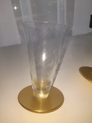 Borek Sipek - 2 Borek Sipek/David Palterer kristallen tuimel glaasjes, verguld zilver. Ajeto kopen? Bied vanaf 125!