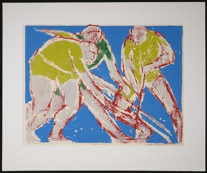 Jan Bezemer - Litho, Hockeyers kopen? Bied vanaf 50!
