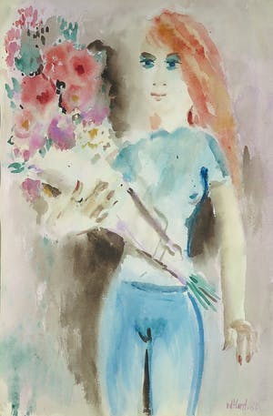 Theo van der Horst - Aquarel, Zonder titel - Ingelijst (Groot) kopen? Bied vanaf 1!