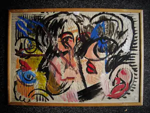 Niet of onleesbaar gesigneerd - Night Gall. Donkersloot - PoP-Art Gouache op krant "Man&Vrouw" kopen? Bied vanaf 1!