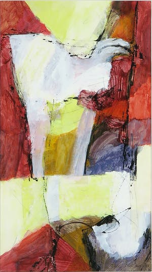 Theo Reusing - Acryl op papier, Zonder titel - Ingelijst kopen? Bied vanaf 1!