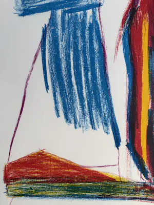 Pieter Defesche - Handgesigneerde kleurenlitho | 'Liefdespaar' | 1994 kopen? Bied vanaf 80!