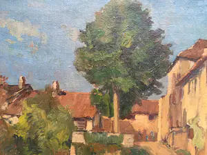 Niet of onleesbaar gesigneerd - Zuid Frans of Italiaans dorpje met moestuin, boomgaard kopen? Bied vanaf 1!