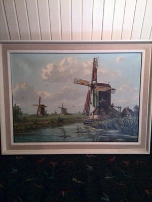 Wim Nefkens - mooi schilderij de watermolen kopen? Bied vanaf 20!