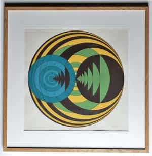 Ronald Abram - Abstract geometrische compositie verkocht voor € 50!