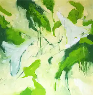 Henny van der Vegt - Acryl op doek, gesigneerd en '92 verkocht voor € 275!