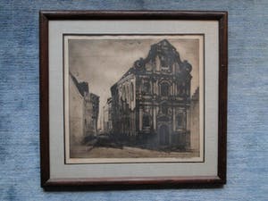 Henri Quittelier - Prachtige ets getiteld "Chapelle Bougetines" handgesigneerd en genummerd 25 /60 kopen? Bied vanaf 1!
