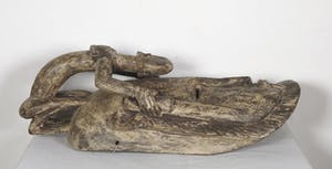 Dogon - Houten initiatiemasker met bovenop een man kopen? Bied vanaf 1!