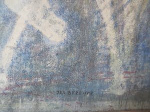 Jan Bezemer - (1907-1997) Gouache Paarden. kopen? Bied vanaf 80!