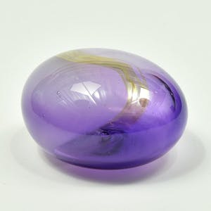 Willem Heesen - UNICA object 'unihorn', paars glas met goudgele decoratie kopen? Bied vanaf 49!