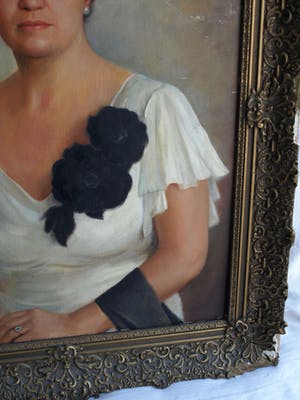 Rudolf Wenghart - Ingelijst olieverf op doek, op paneel (marouflé), “Portret” – 1938 – 100 x 80 kopen? Bied vanaf 1!