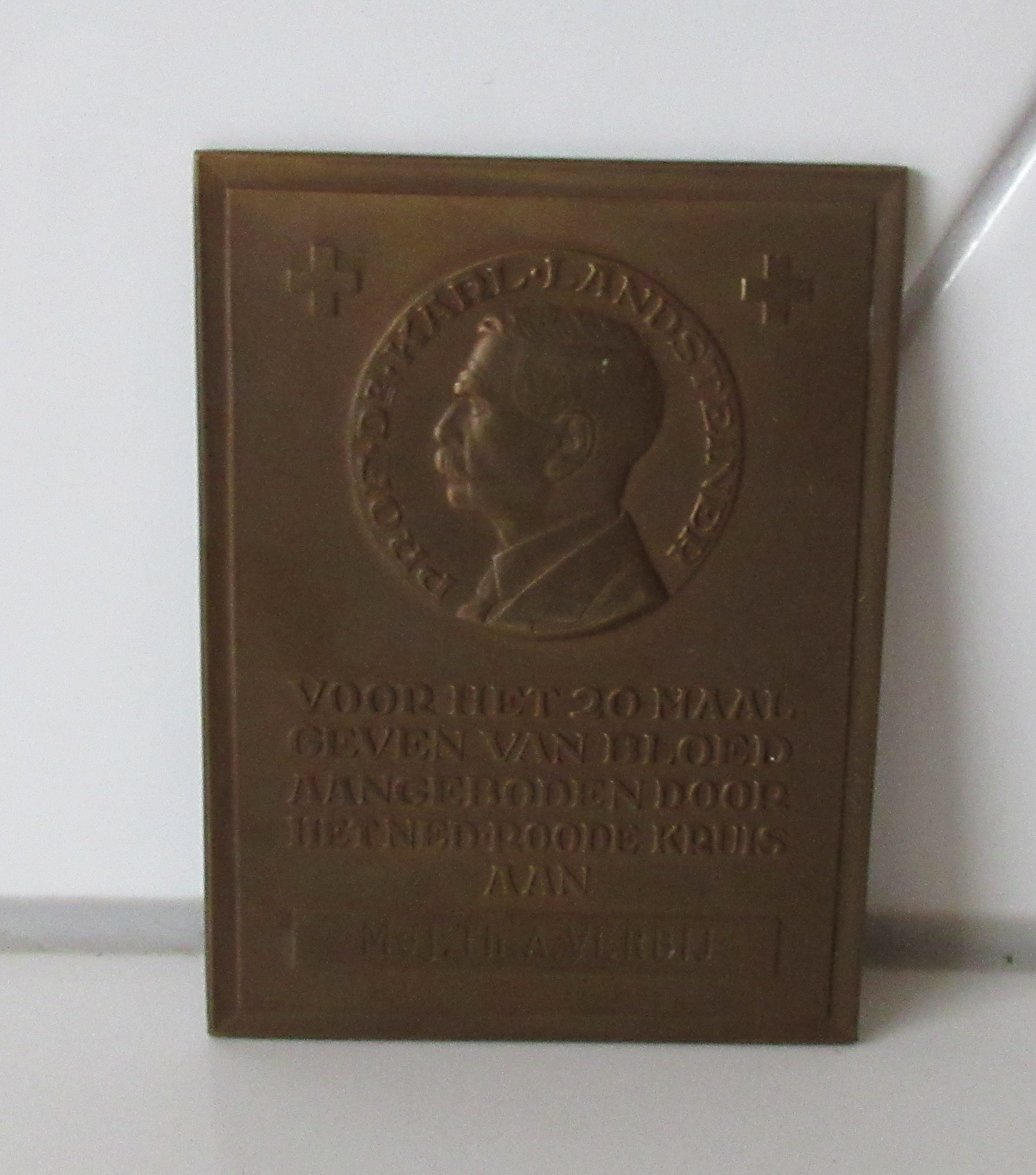 Koninklijke Van Kempen & Begeer - Bronzen Karl Landsteiner Plaquette kopen? Bied vanaf 10!