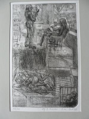 Frits Lindeman - Ets, Titel. " Dag en nacht ". kopen? Bied vanaf 15!