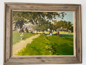 John Haskins - Cricket op een zomerse dag, groot formaat kopen? Bied vanaf 500!