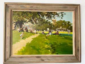 John Haskins - Cricket op een zomerse dag, groot formaat verkocht voor € 500!