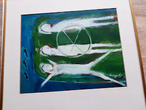 Astrid Engels - Olieverf op papier, Titel, "Egyptenne XXV kaufen? Bieten Sie von 40!