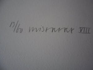 Bert Vredegoor - Zeefdruk, titel, "Miserere VIII ". kopen? Bied vanaf 20!