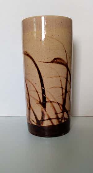 Niet of onleesbaar gesigneerd - Retro Keramiek vaas - Gesigneerd verkocht voor € 10!
