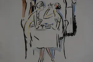 Kees van Dongen - Pochoir - De lunch kopen? Bied vanaf 400!