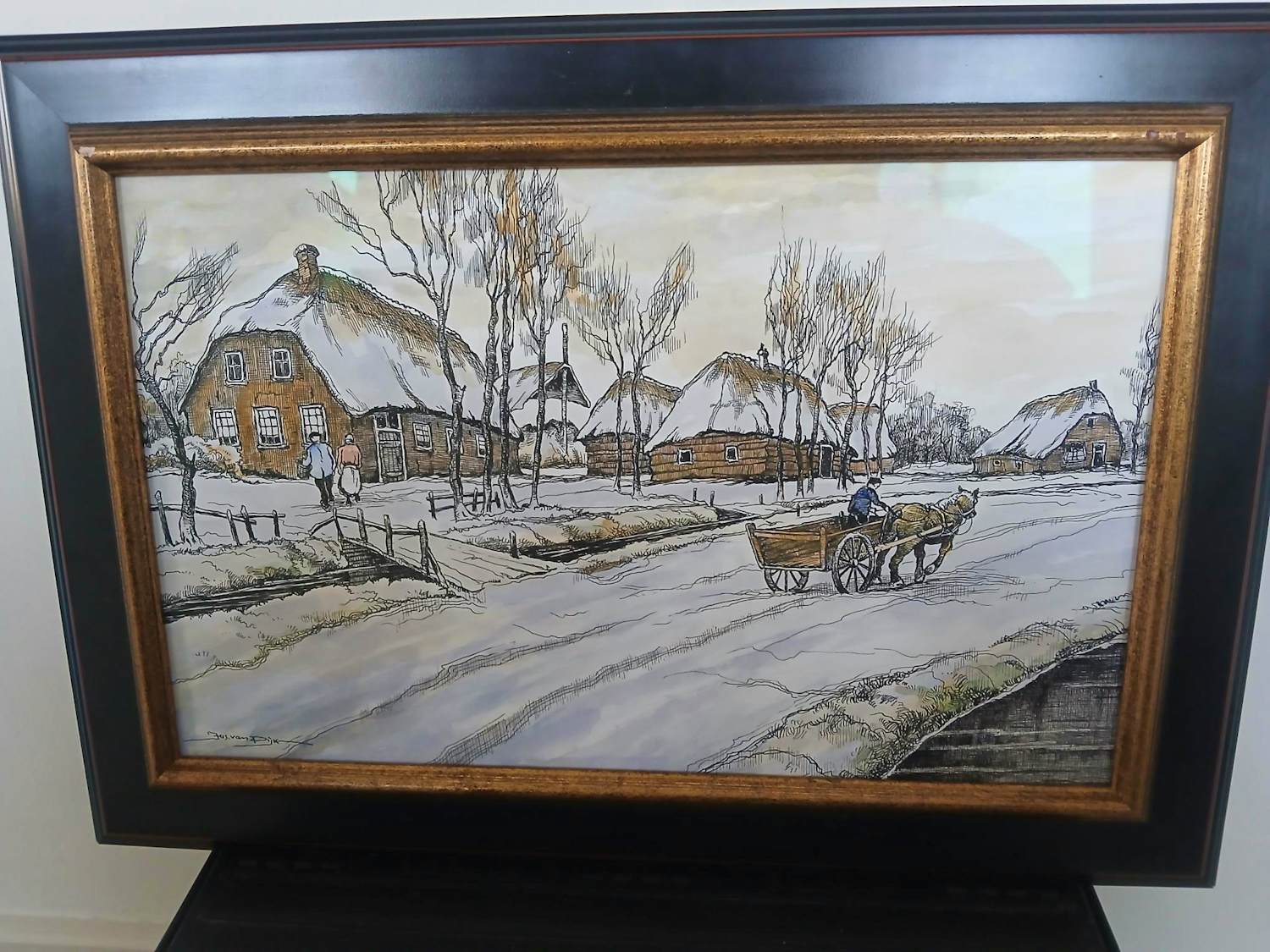 Jos van Dijk - Winterlandschap kopen? Bied vanaf 150!