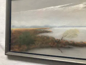 Jan Staats Kiewiet - / Jeska: Ingelijste pasteltekening, Verstild landschap – ca. 1937 kopen? Bied vanaf 50!