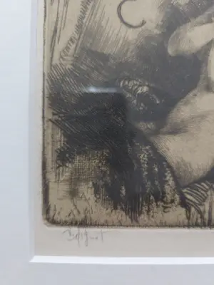 Victor Mignot - Naakt. Portret vrouw. Ex Libris. kopen? Bied vanaf 139!