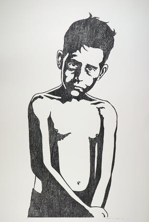 Mariska van Duffelen - Houtsnede, Zonder titel kopen? Bied vanaf 1!