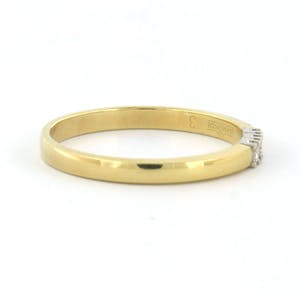 14k gouden ring bezet met briljant geslepen diamant 0,15 ct - F/G - VS/SI kopen? Bied vanaf 160!