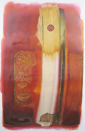 Tineke Looman - Olieverf op canvaspapier, Warm love to you - Ingelijst (Zeer groot) kopen? Bied vanaf 30!