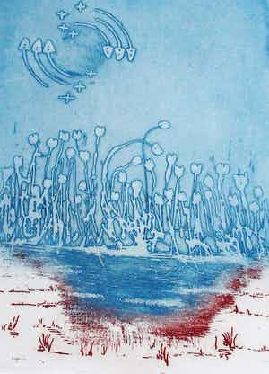 Jan Montyn - Ingelijste Ets - 1985 verkocht voor € 125!