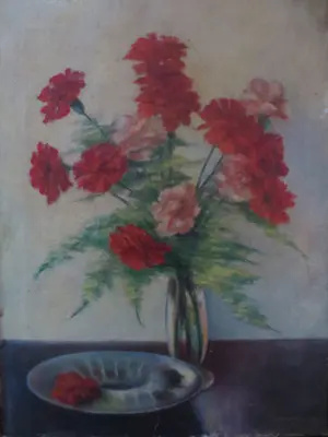 Wil van Leeuwen - Stilleven Anjers 1938 kopen? Bied vanaf 65!