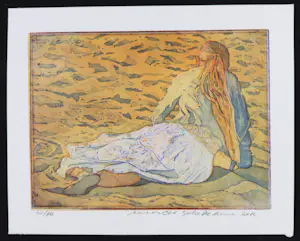 Marcel Schellekens - Kleurenets, Z.T. Liggend op het strand kopen? Bied vanaf 70!