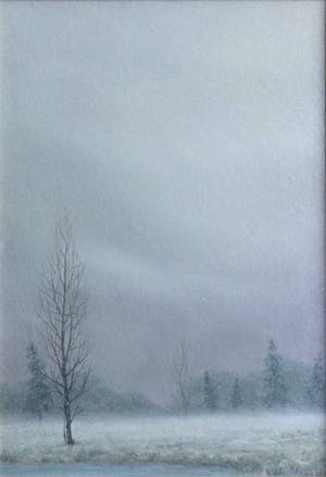 Leo Smit - verfijnd geschilderd landschap | klein schilderij - ingelijst kopen? Bied vanaf 45!