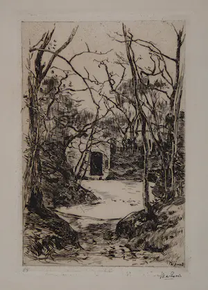 Willem de Zwart - Ruïne aan een bevroren (?) vijver (Lage Vuursche) kopen? Bied vanaf 35!