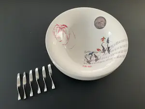 Marcel Wanders - SCHAAL “EMOTION” en ZES “LEPELTJES” kopen? Bied vanaf 48!