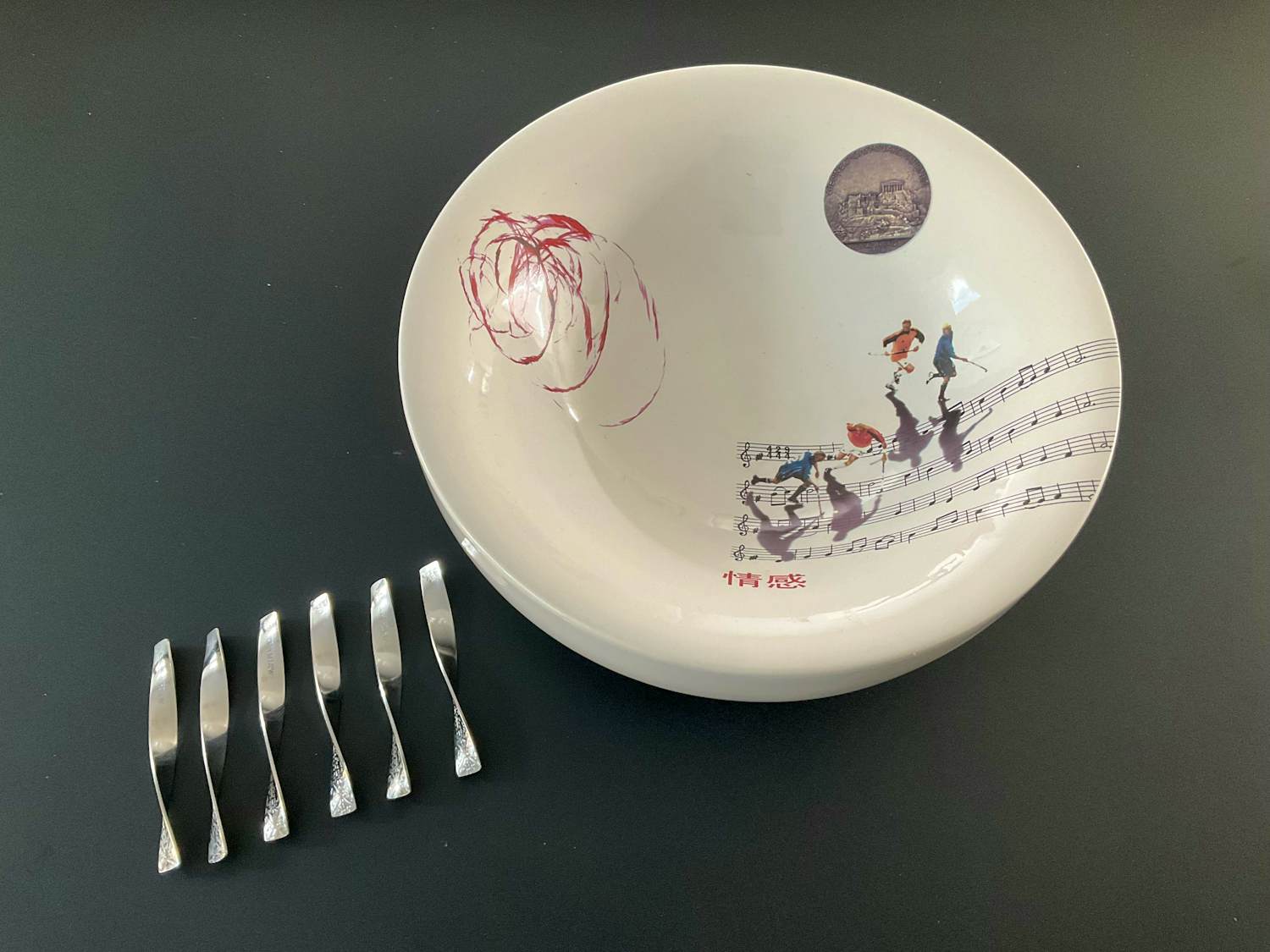 Marcel Wanders - SCHAAL “EMOTION” en ZES “LEPELTJES” kopen? Bied vanaf 48!