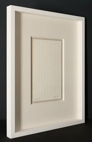 Günther Uecker - Vorzugsausgabe Prägedruck - signiert & datiert - 1970 - hochwertig gerahmt kopen? Bied vanaf 2890!