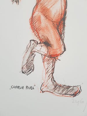 Kees Verkade - kleurenlitho in rood,wit en zwart handgesigneerd en genummerd 246 oplage 350 kopen? Bied vanaf 80!