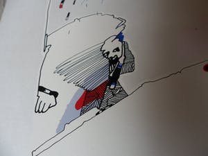 Huibert van Dorp - Zeefdruk, ZT kopen? Bied vanaf 25!