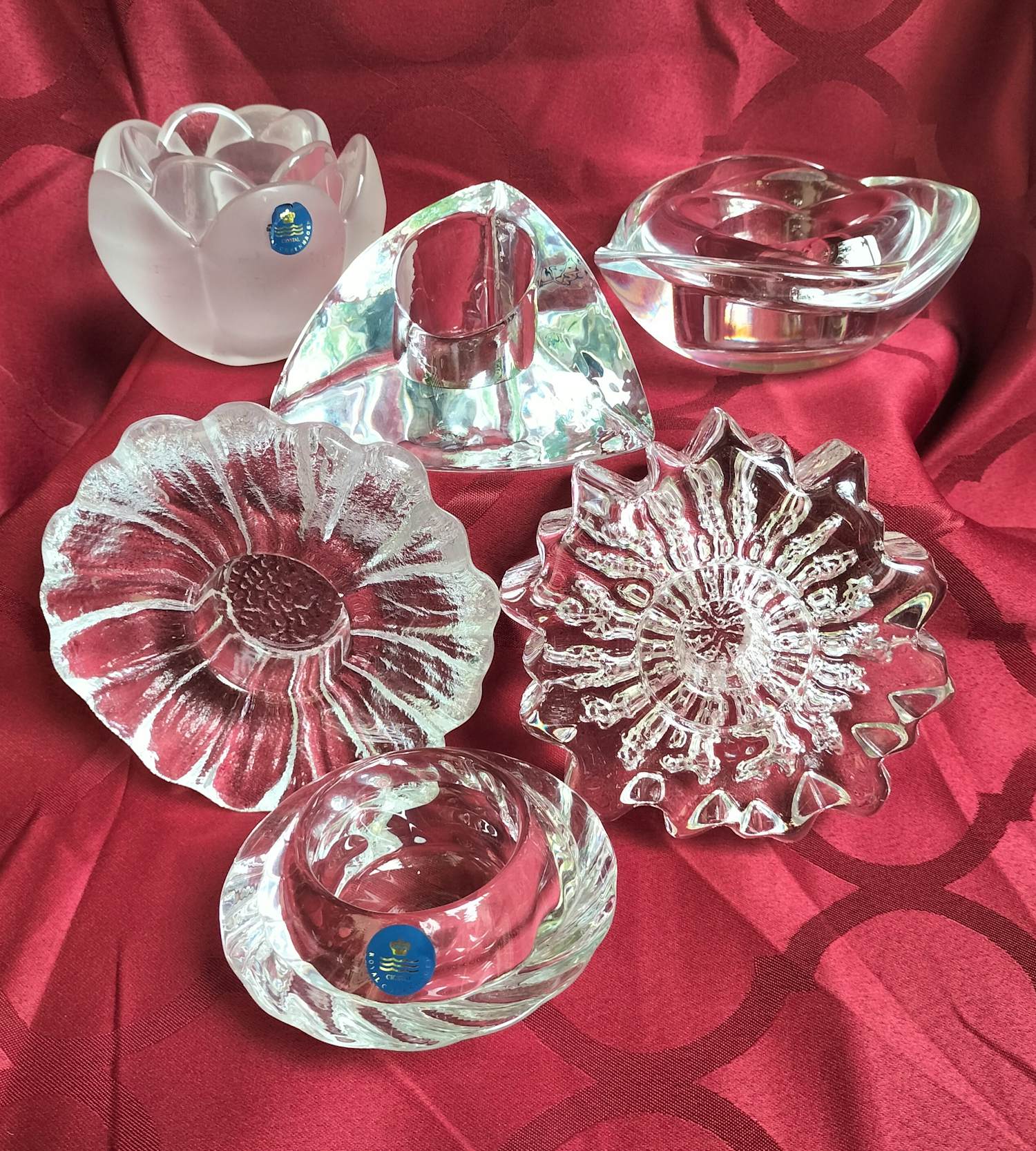 Orrefors - Selectie Scandinavische kaarsenhouders (6) verkocht voor € 48!