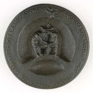 Niel Steenbergen - Bronzen penning: Driekoningen penning, 1965 verkocht voor € 135!