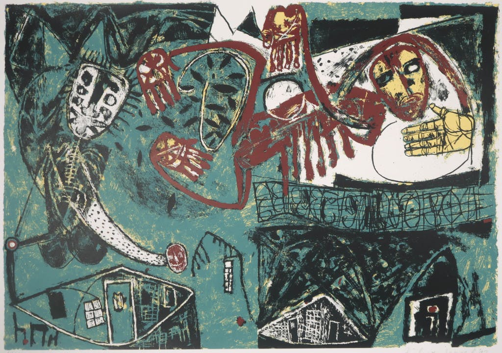 Rik van Iersel - Zeefdruk, Plek waar dingen beginnen verkocht voor € 50!