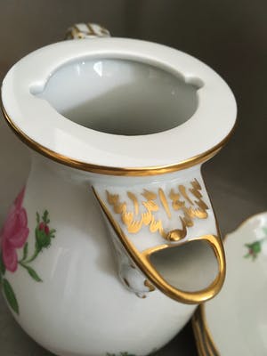 Meissen porzellan - koffie of thee potje met schaaltjes kopen? Bied vanaf 175!