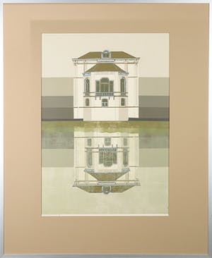 Johan Timmers - Lino, Landhuis met reflectie - Ingelijst kopen? Bied vanaf 10!